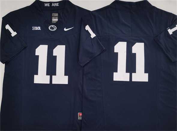 Men%27s Penn State Nittany Lions #11 Abdul Carter Navy 2024 F.U.S.E. No Name Stitched Jersey